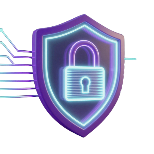 Leuchtendes Schild- und Schloss-Symbol f&uuml;r 256-Bit SSL und TLS 1.3 Sicherheit bei GambleZen
