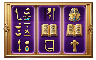 Book of Dead Egyptian Online Slot Tile mit goldenen Hieroglyphen im GambleZen Casino