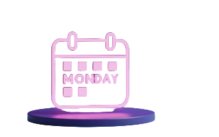 Pinkes Kalender-Icon mit hervorgehobenem Montag f&uuml;r Cashback-Montag bei GambleZen