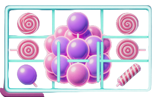 Sugar Rush 1000 Online Slot Tile mit pinken Candy-Symbolen im GambleZen Casino